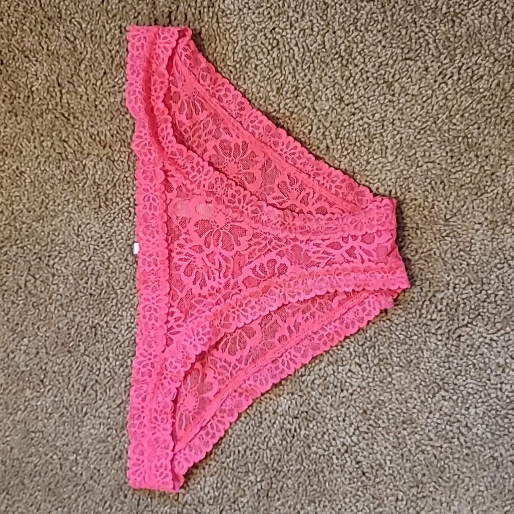 Vintage PINK Lace String Bikini Panty